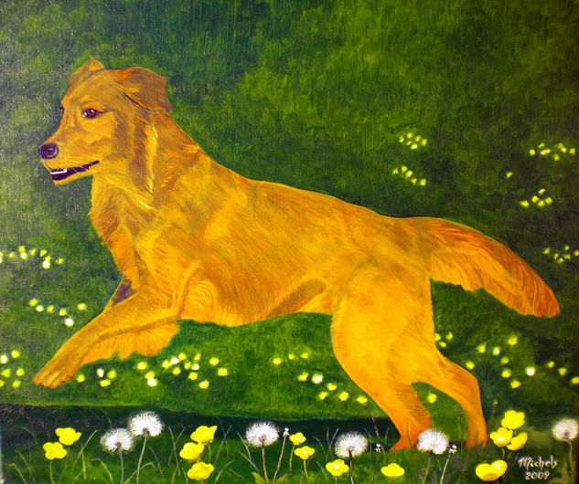 Golden Retriever Acrylic Canvas Animals