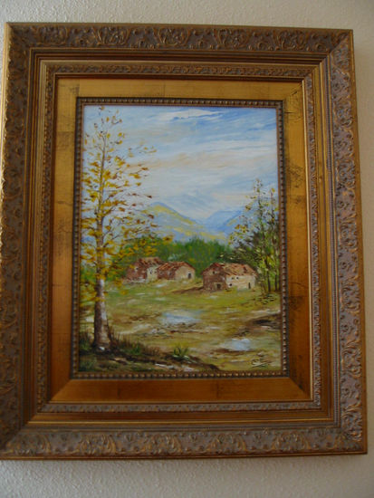 paisaje con charco Oil Canvas Landscaping