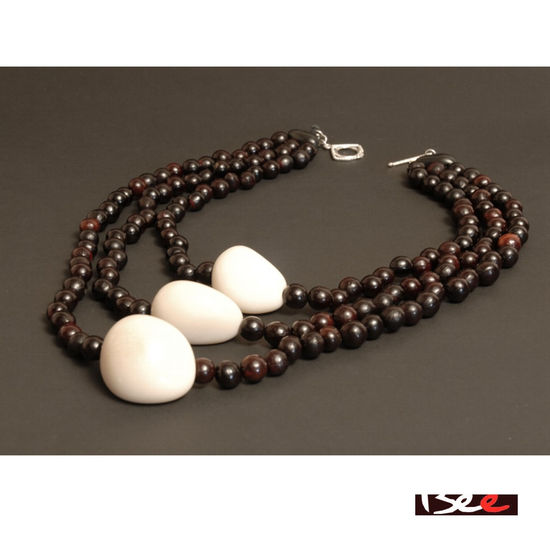 Collar Oporto Blanco, Chambimbe y Tagua Joyería Joyería y Bisutería