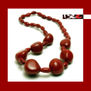 Collar Opal 7 Rojo, Tagua y Camajuro