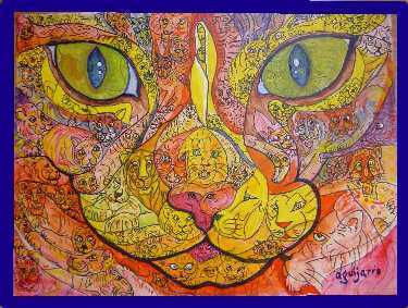 La Señora de los Felinos Acrylic Panel Animals