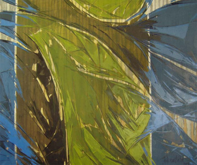 Movimiento en verde y azul