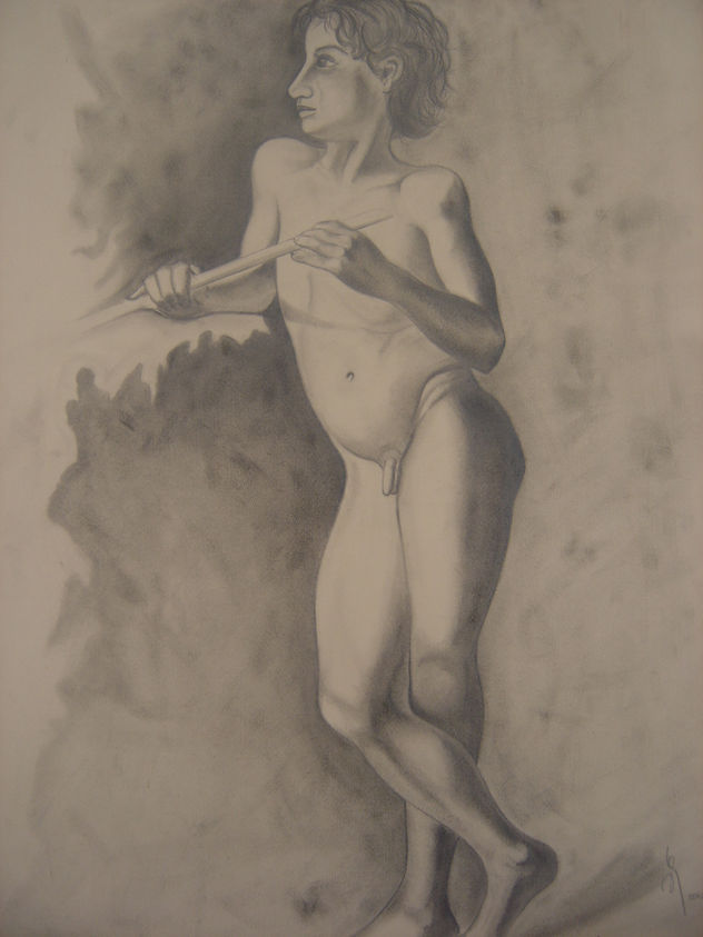 El FLAUTISTA obra tomada de MARIANO FORTUNY ( 1859)