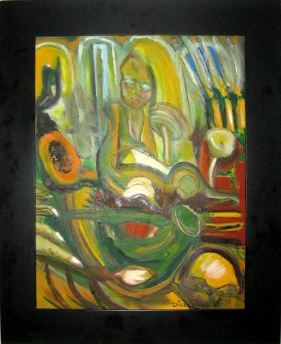 "Papaya Brand", 2008. óleo/canvas; 27"x21"® Oil Canvas Landscaping