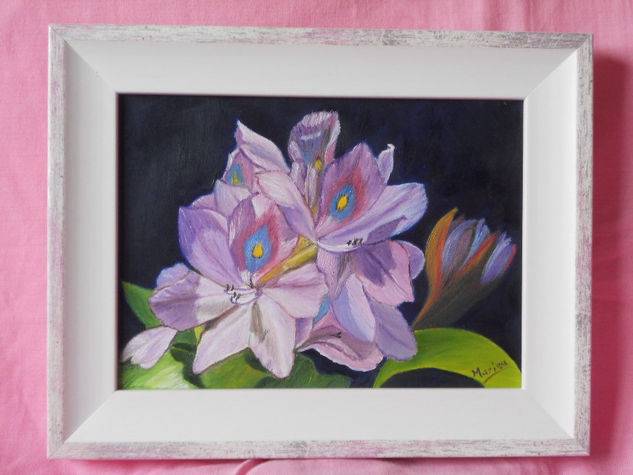 FLOR LILA Oil Canvas Floral Painting