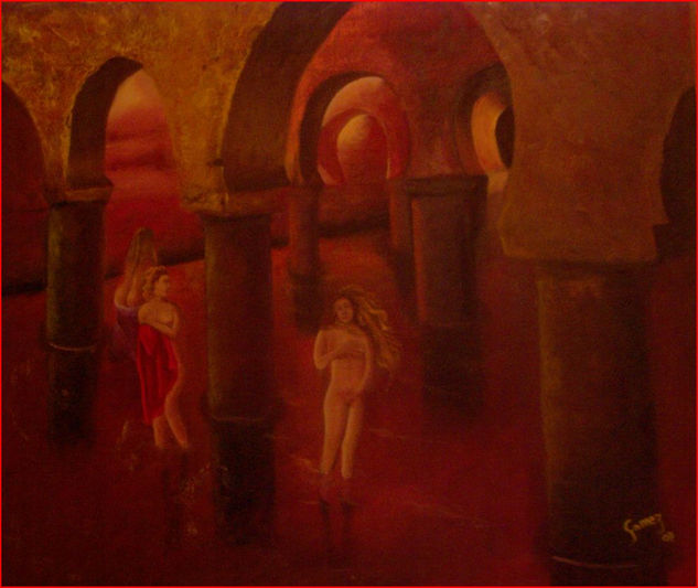 Aljibe de las Diosas Oil Canvas Nude Paintings