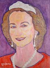 La Reina Doña Sofía Acrylic Panel Portrait