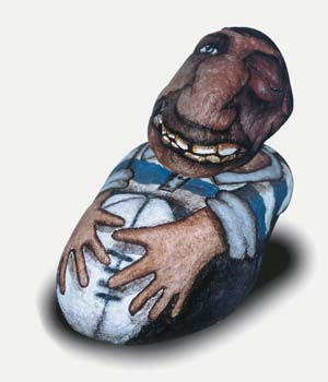 jugador de rugby Piedra Figurativa