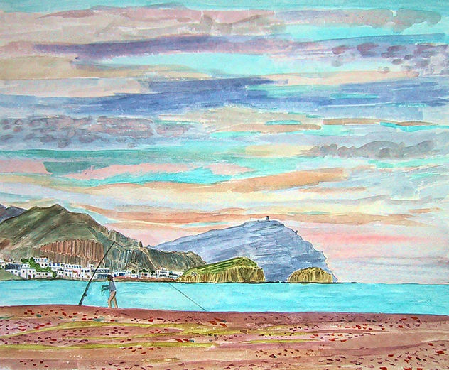 Vista de la Isleta desde la playa del Arco
