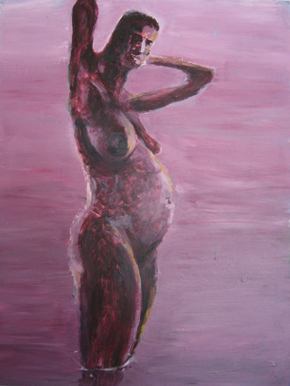 La espera Acrylic Panel Nude Paintings