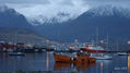 Bahía de Ushuaia nublada