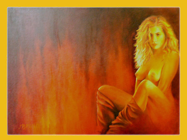 Fuego Oil Canvas Figure Painting