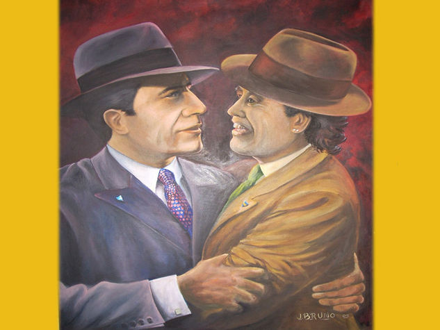 Abrazo de los 10 Oil Canvas Portrait