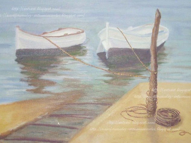 Pequeña marina Oil Canvas Marine Painting