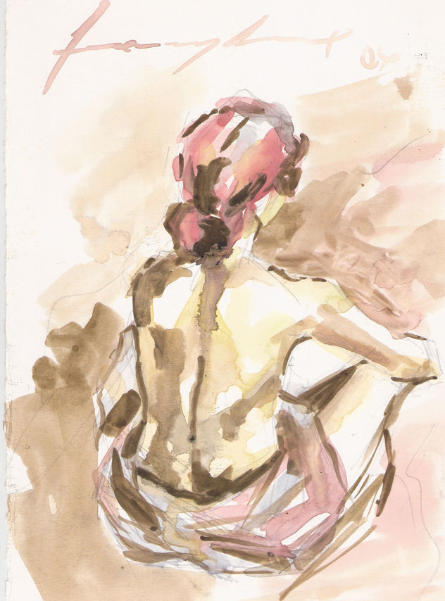 semidesnudo espalda
