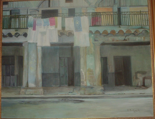 patio cubano Oil Canvas