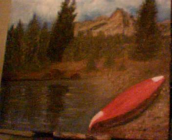 canoa en el lago