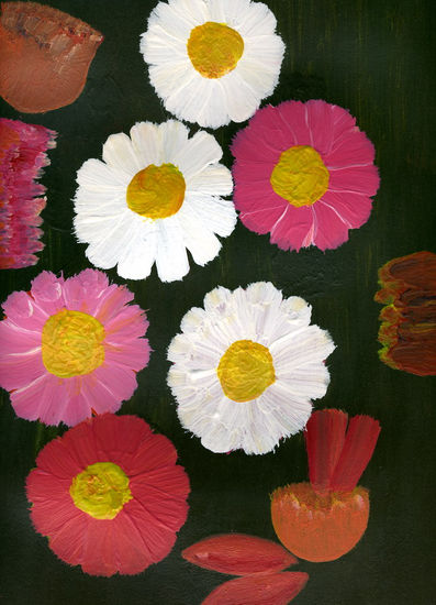 Gerberas Oil Canvas Landscaping