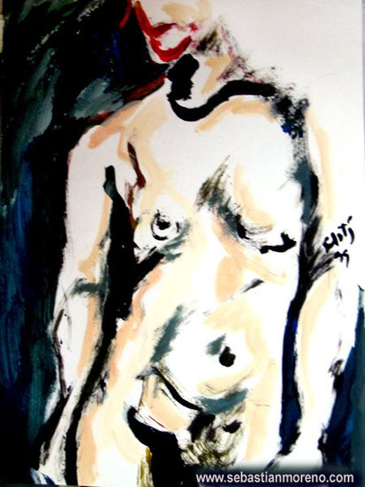 Entretejido Acrylic Paper Nude Paintings