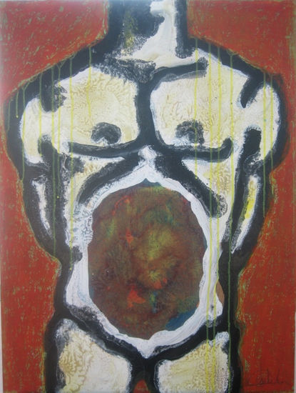 Abismo Mixed media Panel Figure Painting