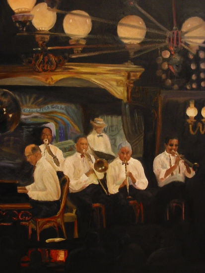 orquesta de jazz Oil Canvas Others