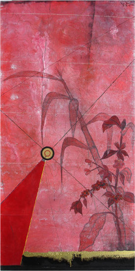 Fuero - Rojo Mixed media Canvas Landscaping