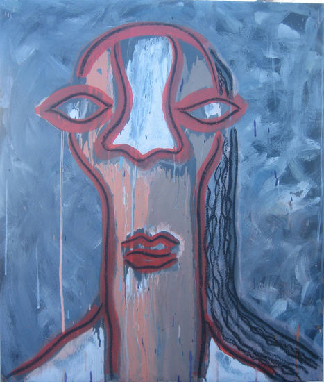 Media melenita Mixed media Panel Figure Painting