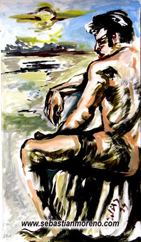 Horizonte representativo Acrylic Paper Nude Paintings