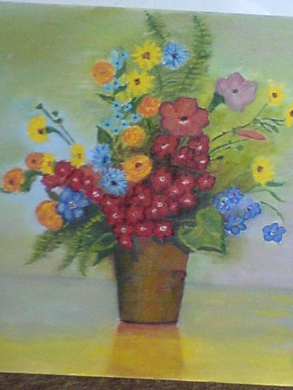 Bouquet Oil Paper Floral Painting