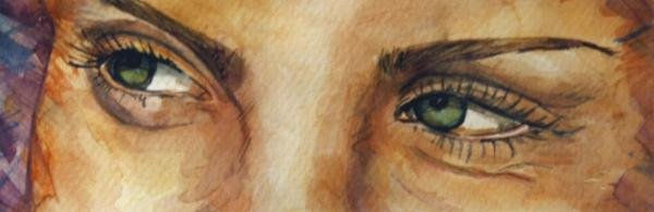 mirada de mujer Watercolour Paper Portrait