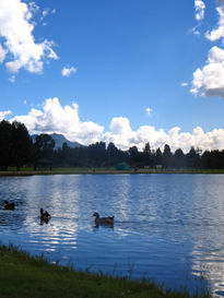 El lago azul