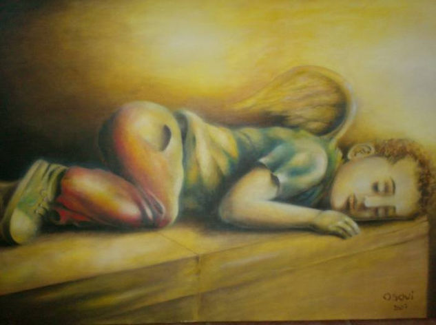 Mi ángel Oil Canvas Figure Painting