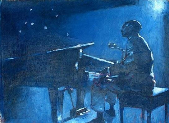 piano jazz Óleo Lienzo Figura