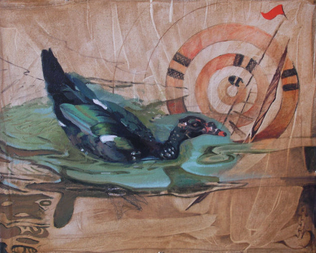 el pato Oil Canvas Animals