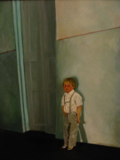 Niño en la escuela Oil Canvas Figure Painting