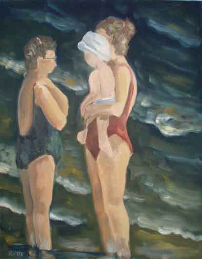 Las tres generaciones Oil Canvas Landscaping