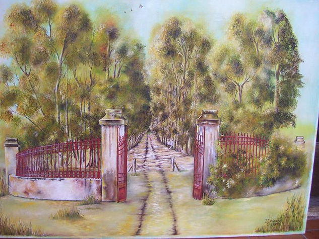 Paseo de arboles Oil Canvas Landscaping