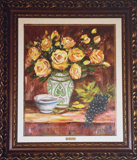 Flores y uvas