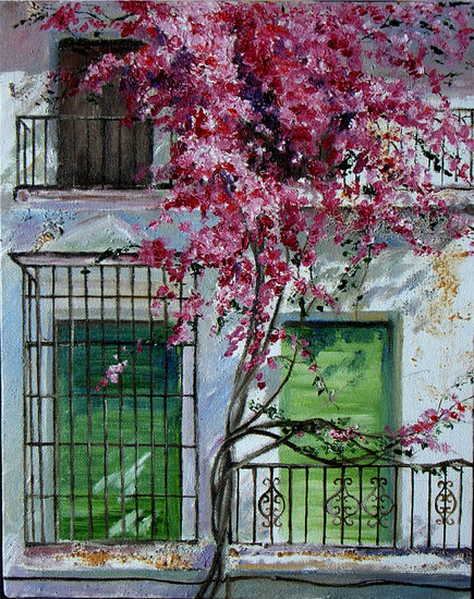 La Buganvilla Oil Canvas Landscaping