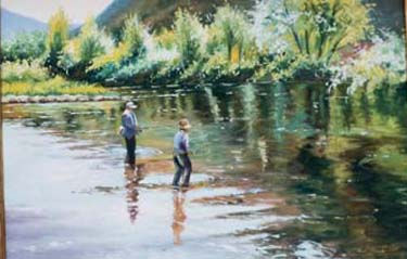 la pesca Oil Canvas