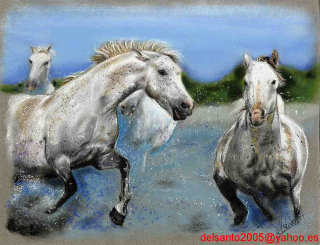 Caballos Pastel Paper Animals