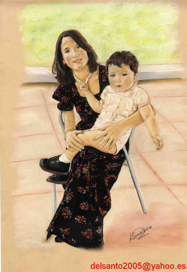 Brígida y Óscar Pastel Paper Portrait