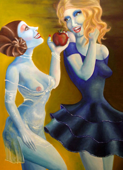 Cómete la manzanita Oil Canvas Figure Painting