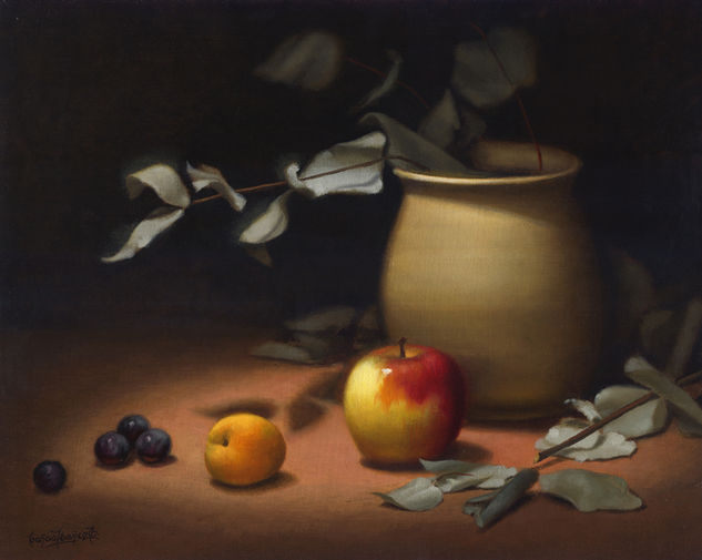 La manzana Oil Canvas Still Life Paintings