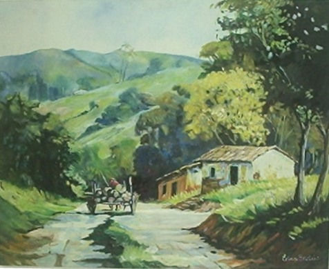 Carro de Boi Óleo Lienzo Paisaje