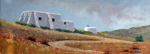 Cortijo y pozo Óleo Lienzo Paisaje