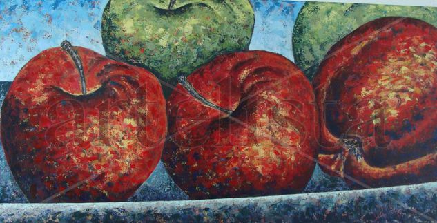 An Apple a Day VIII Acrylic Canvas Still Life Paintings