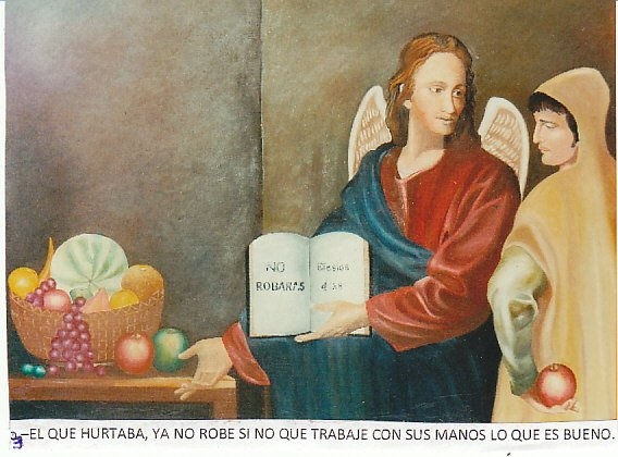 EL QUE HURTA YA NO ROBE SI NO QUE TRABAJE CON SUS MANOS LO QUE ES BUENO. 