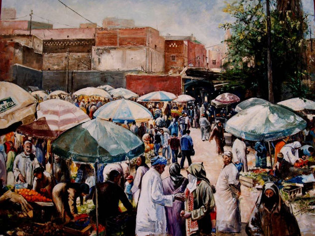 mercado de legumbres Oil Canvas Landscaping