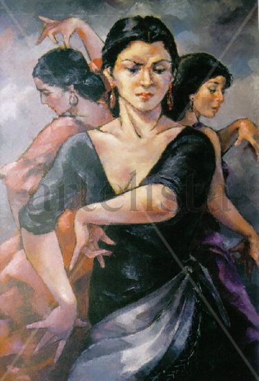 Bailaoras Oil Canvas Figure Painting